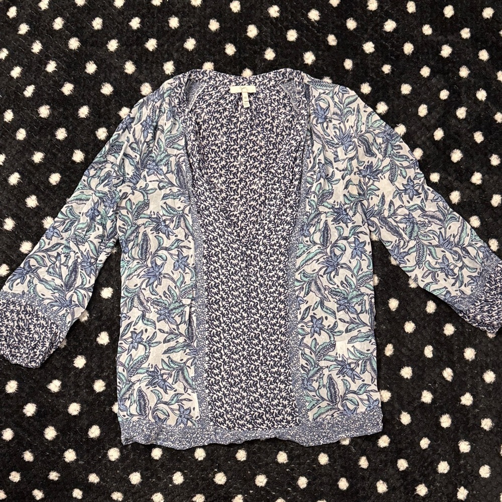 JOIE | Women’s Floral Blue and White Blouse